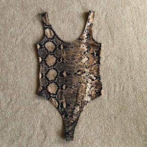 Willow & Root Snake Print Bodysuit